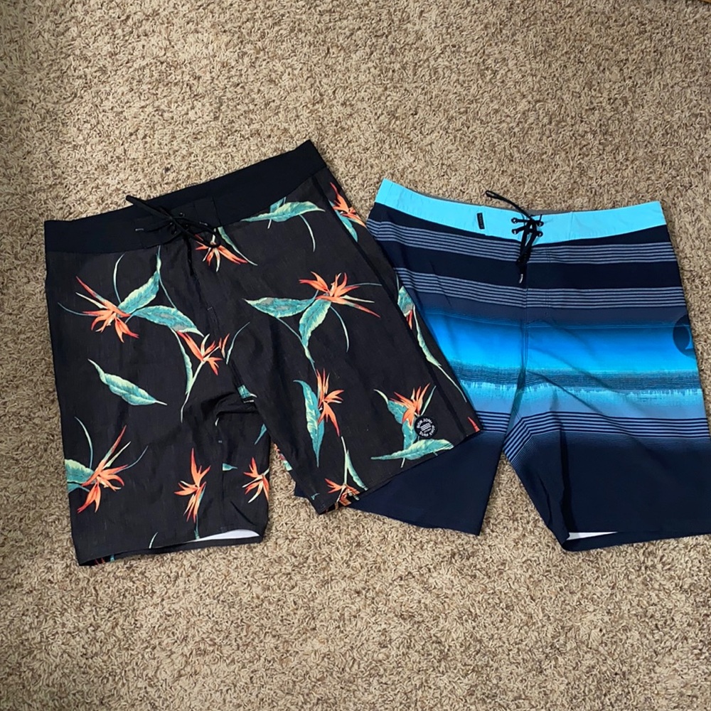 Two pairs perfect condition 34 swim trunks